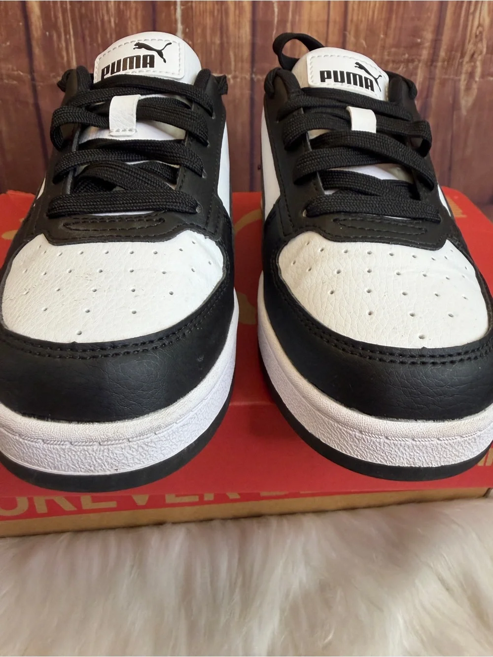 Puma Kids Caven 2.0 PS Black White Sneakers Shoes Size 3C